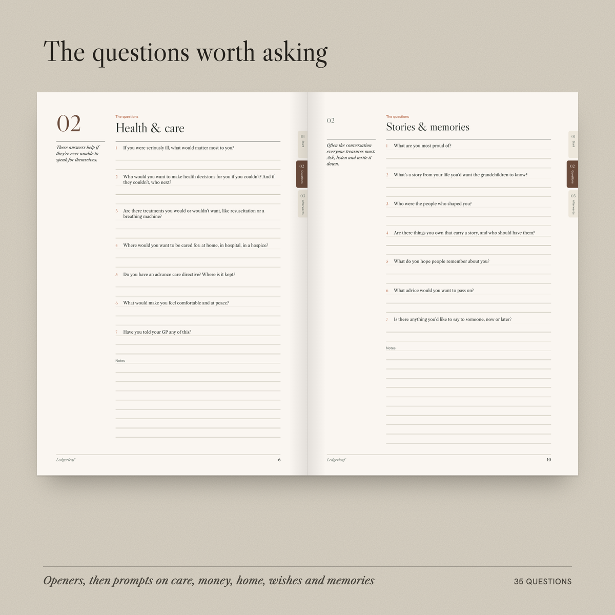 Open pages inside The Conversation Guide