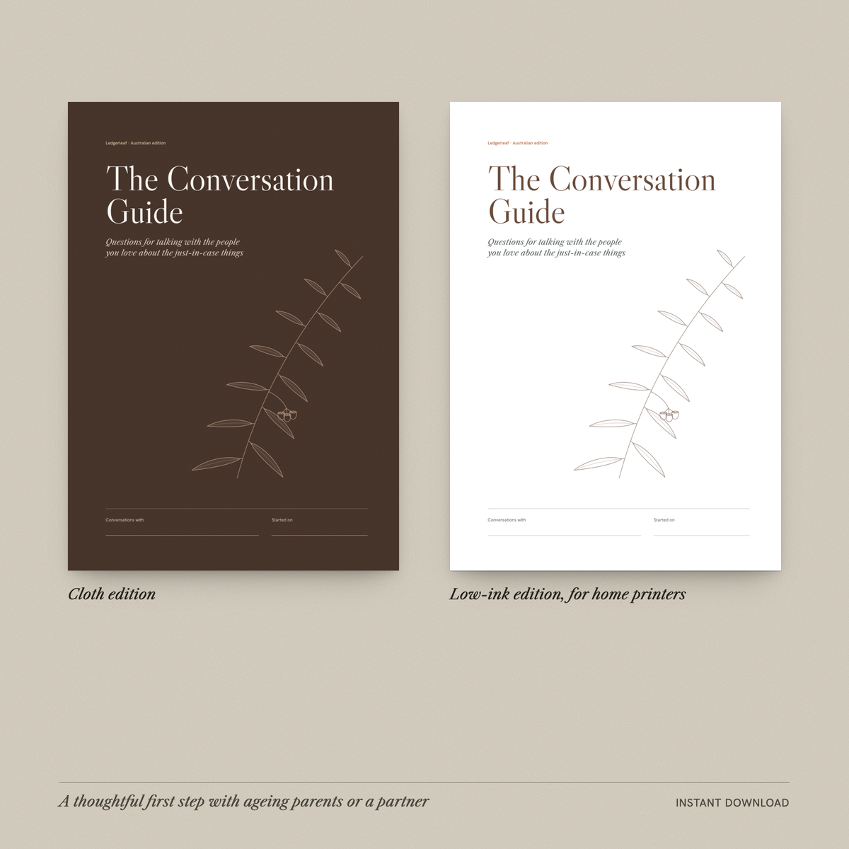 Cloth and low-ink editions of The Conversation Guide