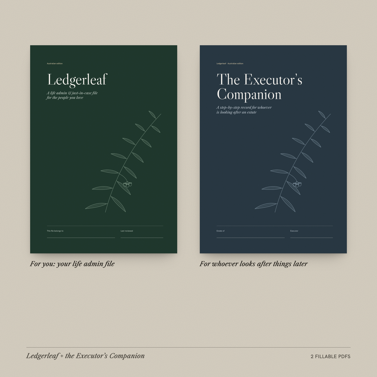 Ledgerleaf and The Executor's Companion together